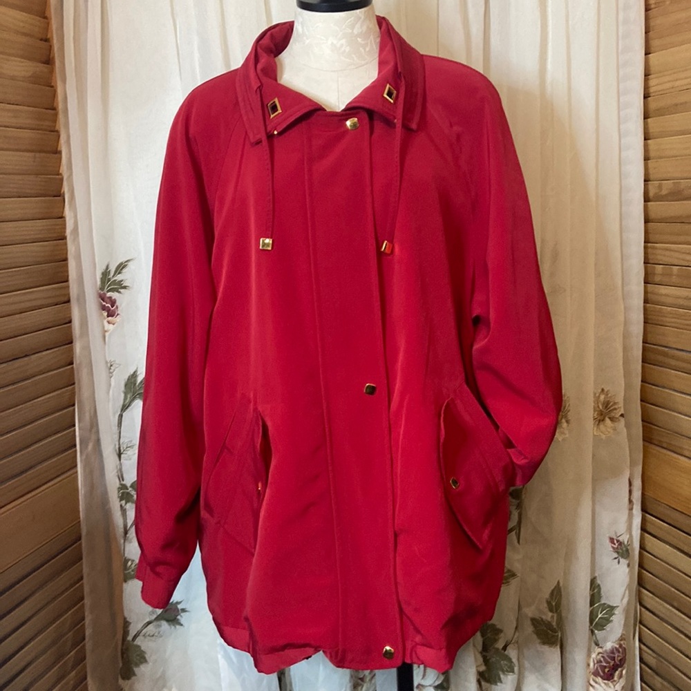 EUC Red Jacket with goldtone hardware. Size 1X